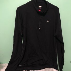 black Nike 3/4 zip jacket